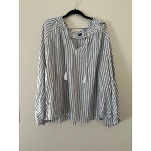 NWOT Old Navy Striped Peasant Blouse